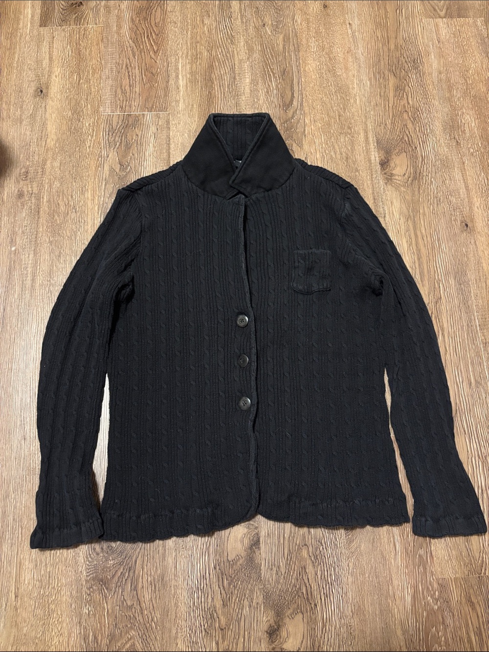 women’s black button down cardigan sweater